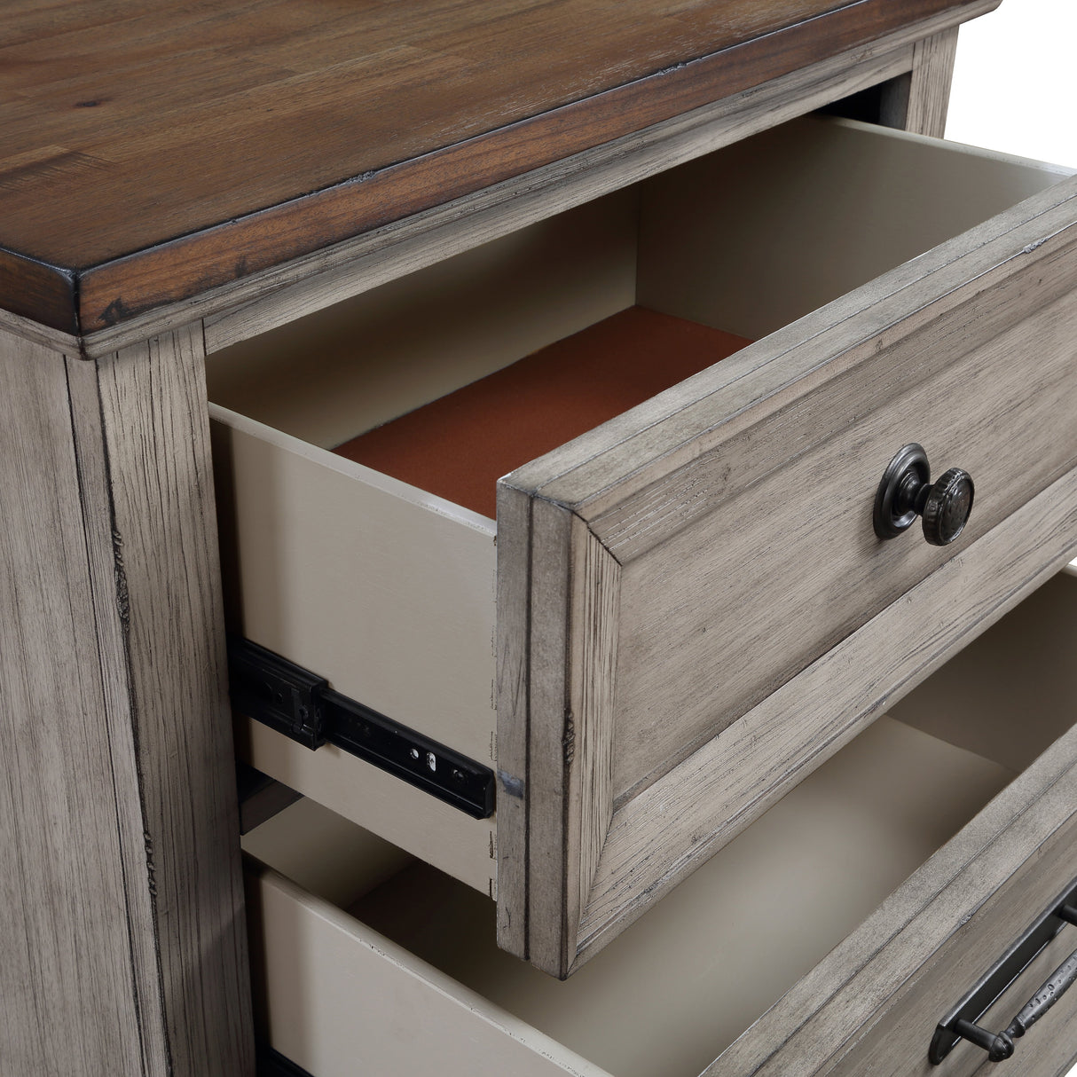 Mariana Nightstand W/Usb-Vintage Creme