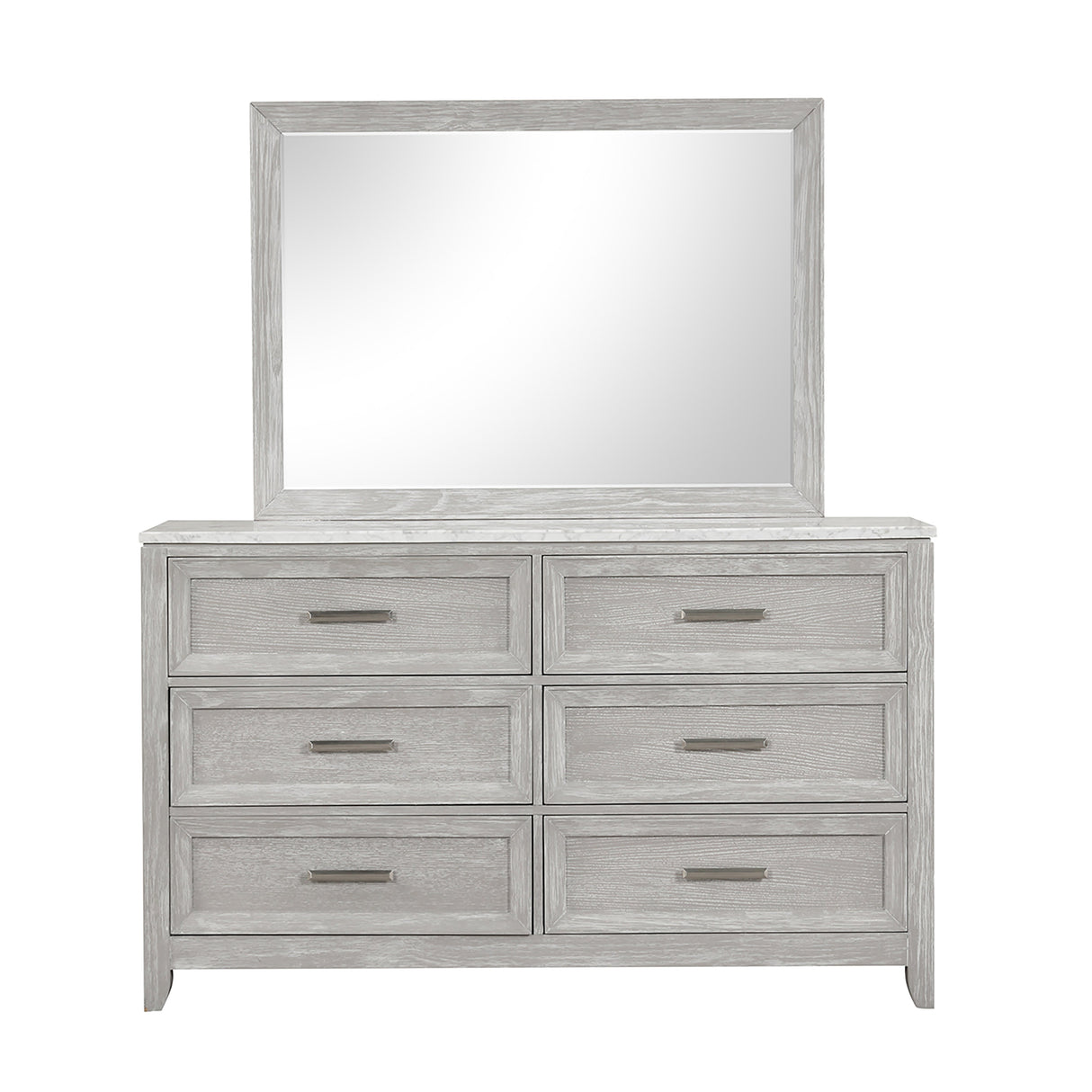 Fiona Landscape Mirror-Mist Gray