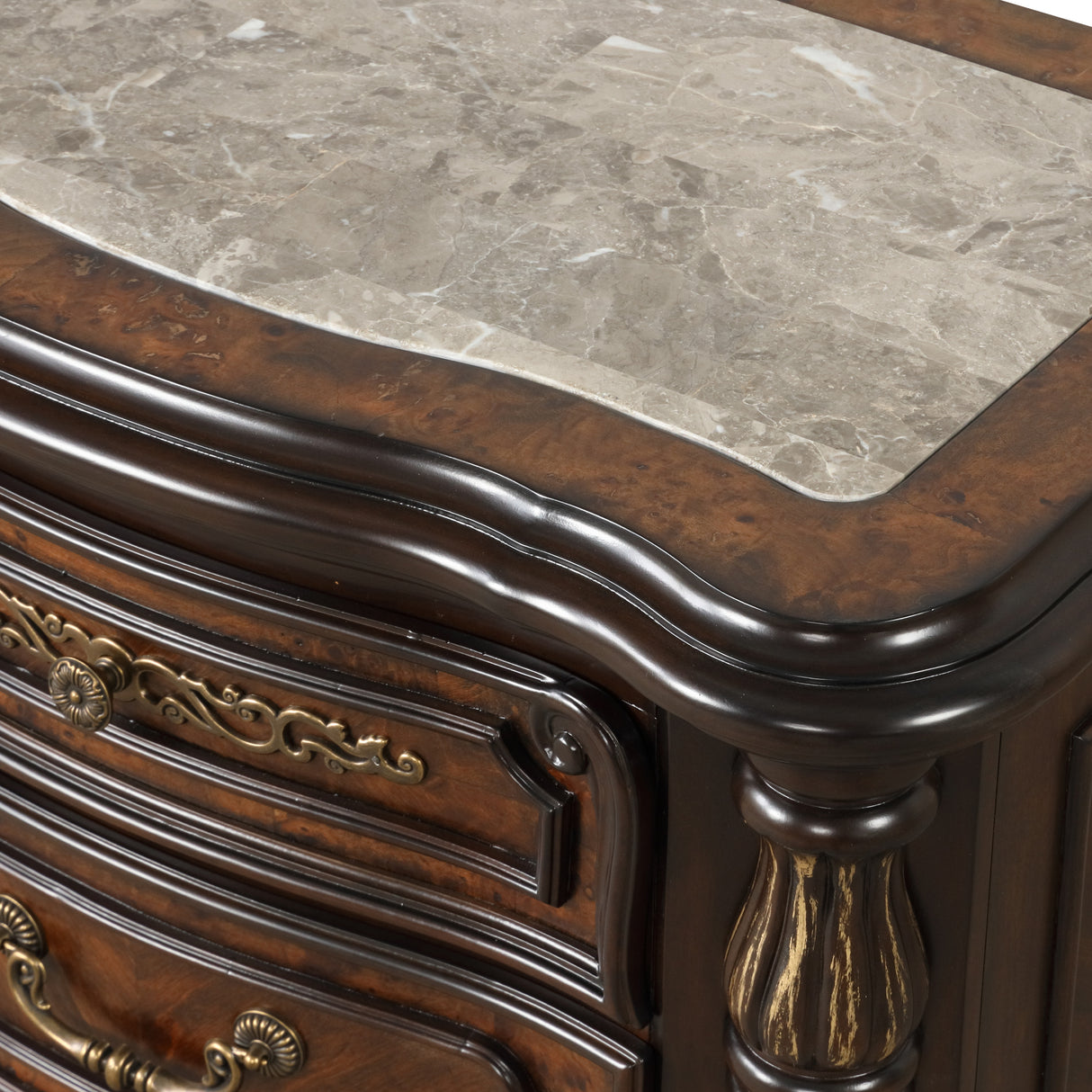 Bella Notte Nightstand- Mahogany Brown