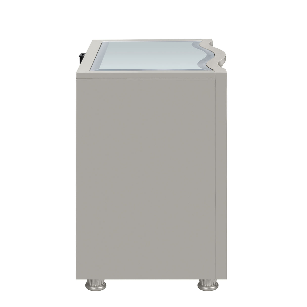 Reflections Nightstand W/Mirrored Top-Silver