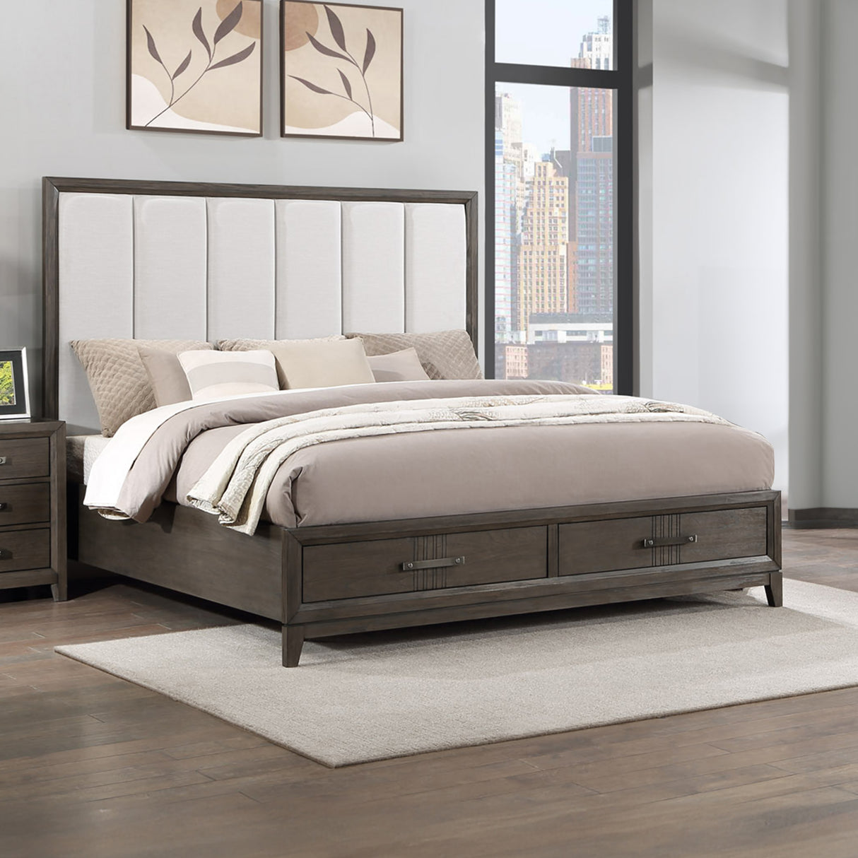 Landon 6/6-6/0 Ek/Wk Headboard-Walnut