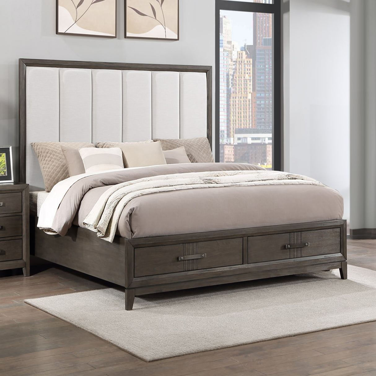 Landon 5/0 Q Headboard-Walnut