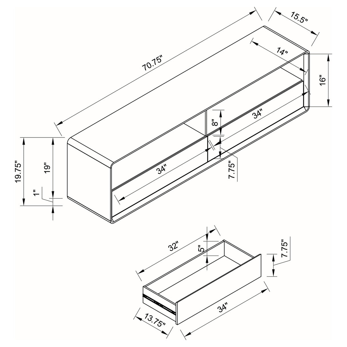 Ellice TV Stand - galleria furniture outlet