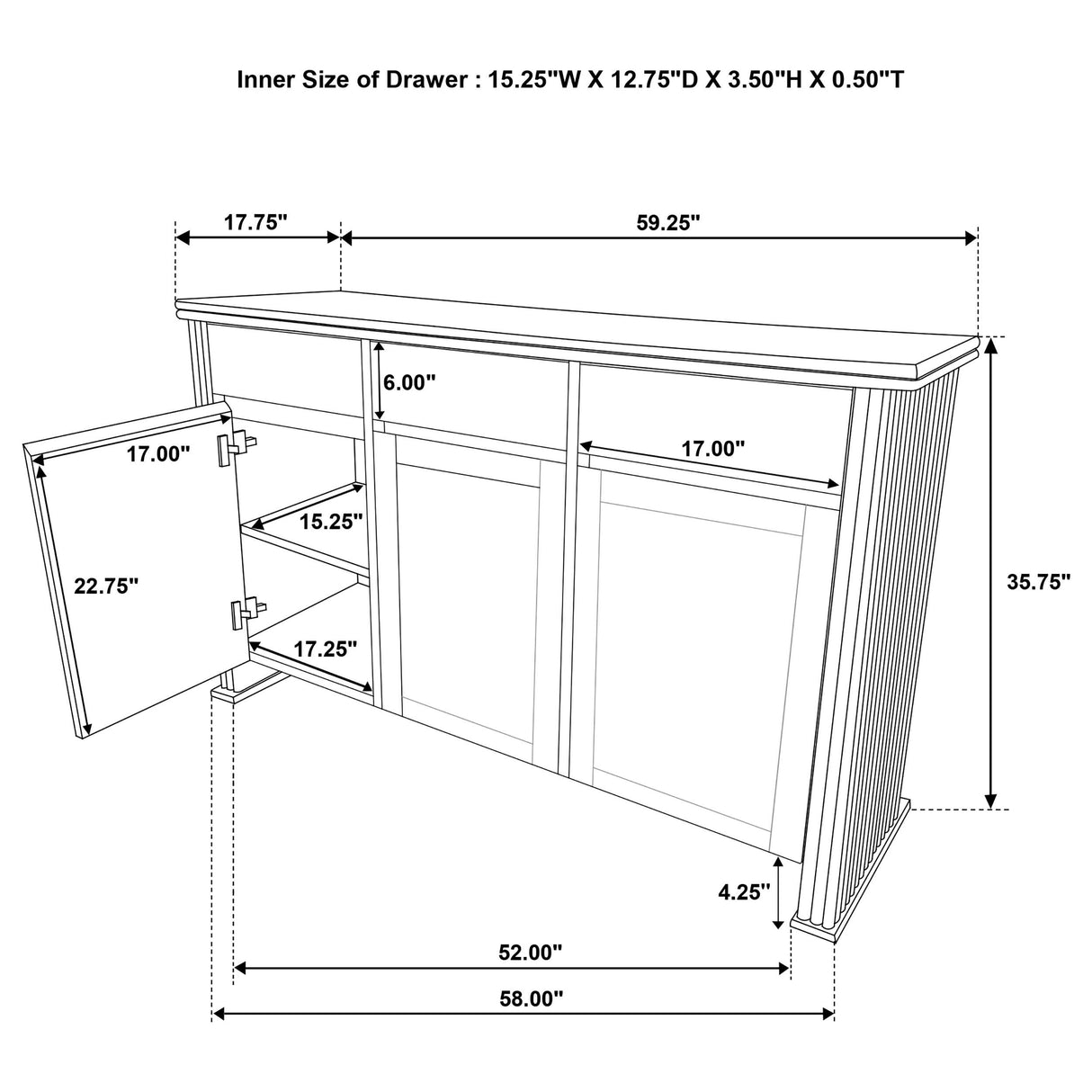 Adina Sideboard - galleria furniture outlet