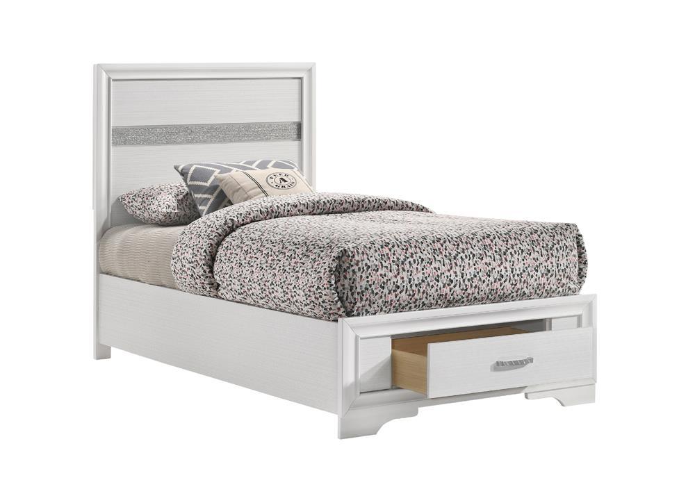 Miranda Full & Twin Storage Bed White