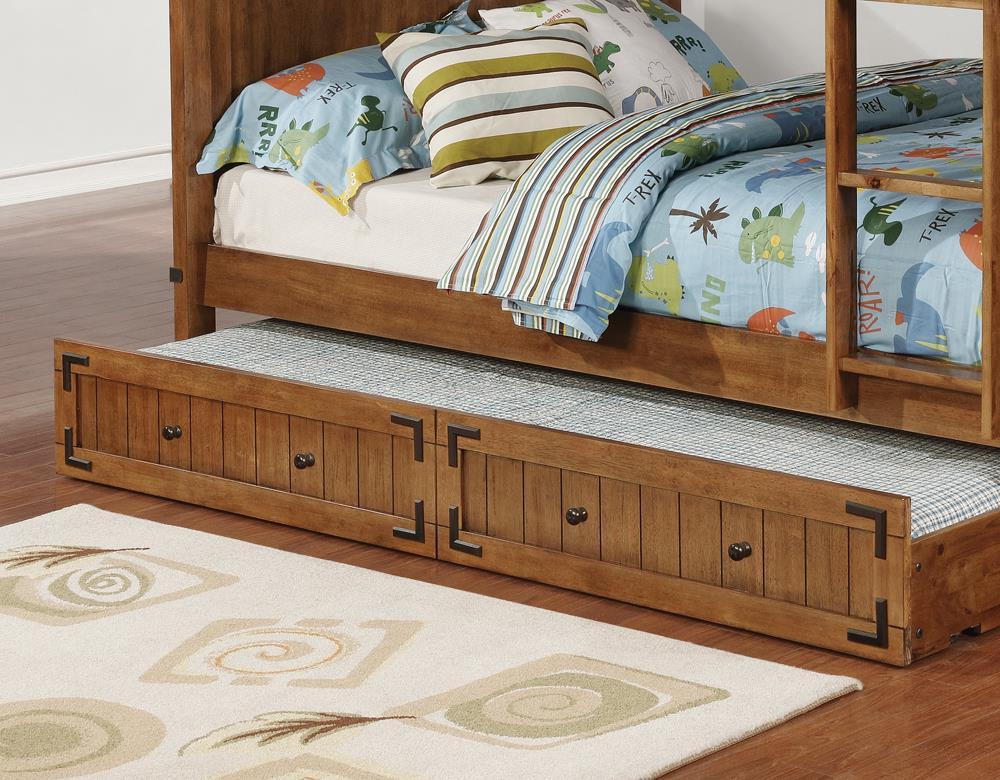 Oakdale Storage Trundle Rustic Honey - galleria furniture outlet