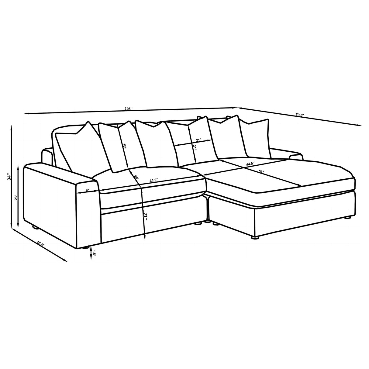 Blaine Sectional Sofa - galleria furniture outlet