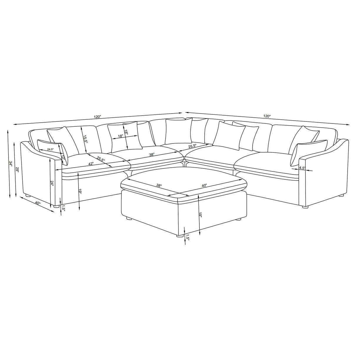 Hobson Modular Sectional Sofa - galleria furniture outlet