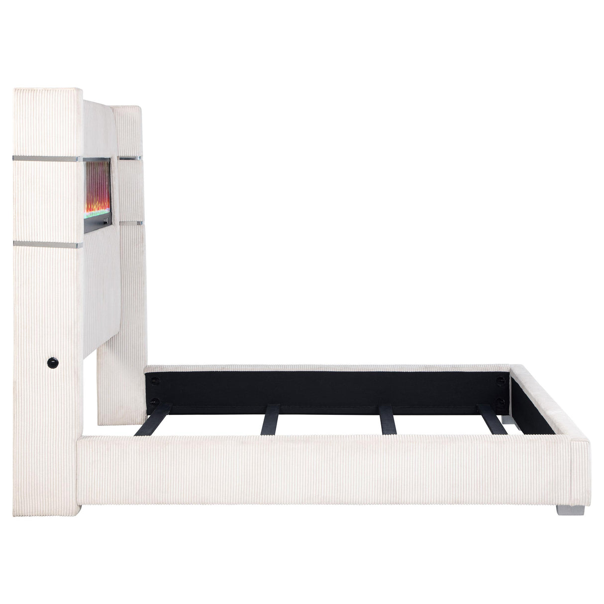 Tisdall Wingback Bed with Flame Visualizer - galleria furniture outlet