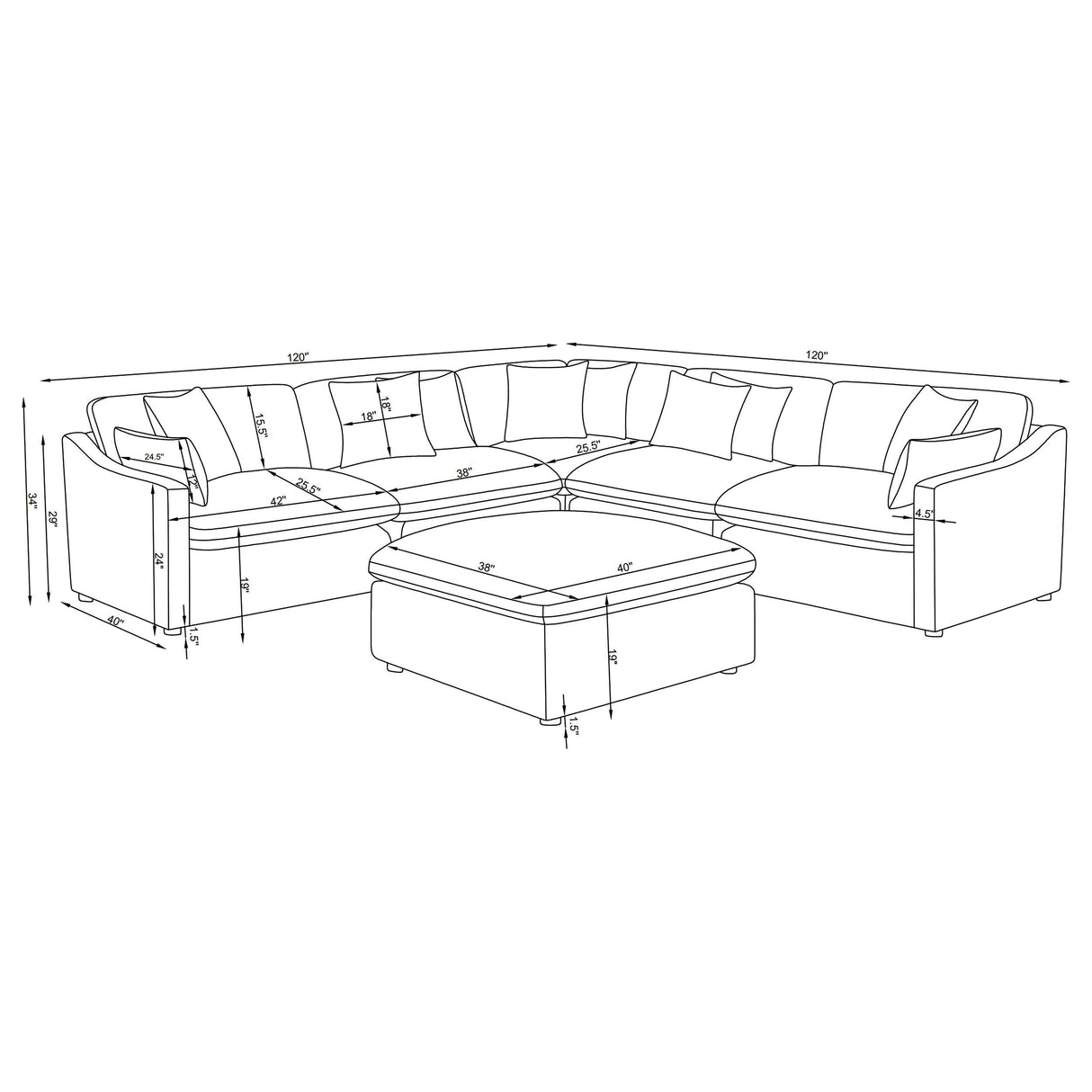 Hobson Modular Sectional Sofa - galleria furniture outlet
