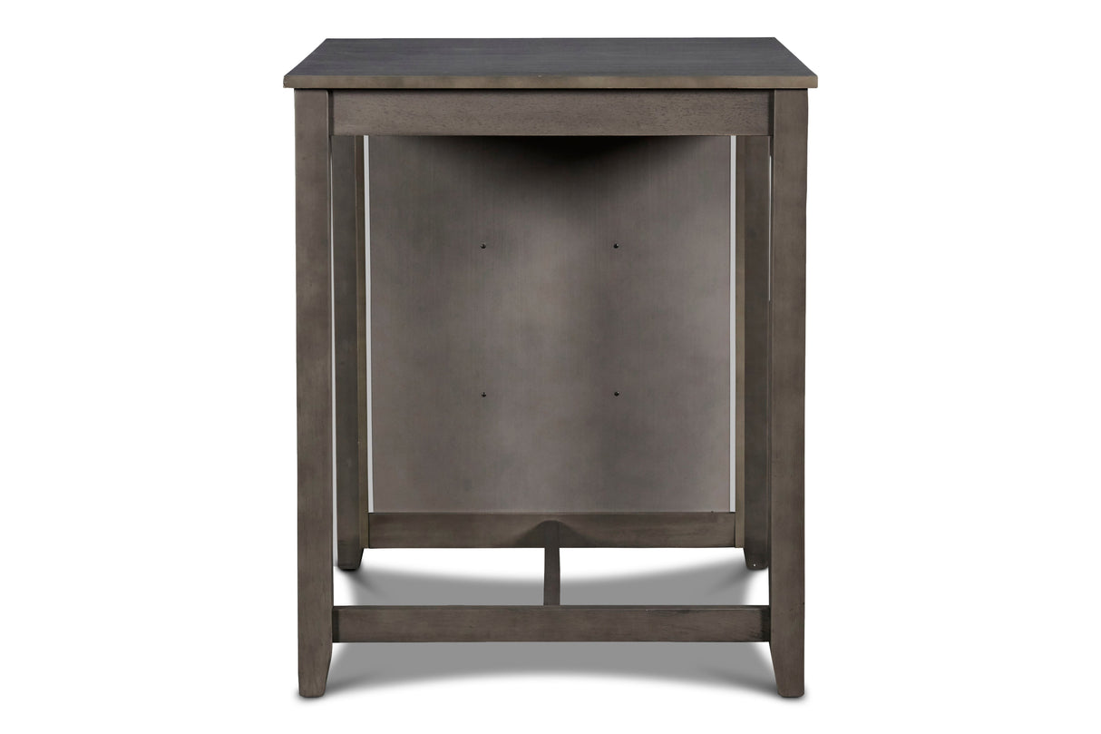 Gia 3 Pc 30" Storage Counter Table & 2 Chairs-Gray
