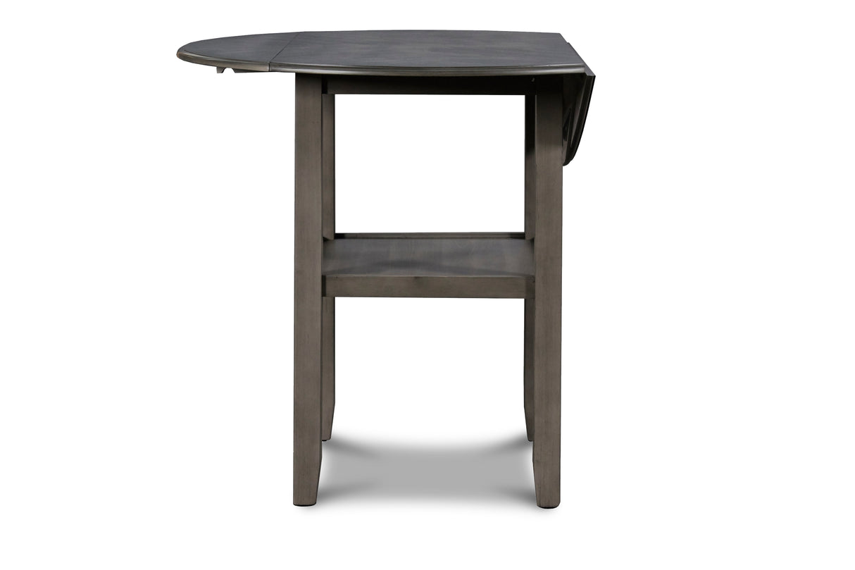 Gia 3 Pc 42" Counter Drop Leaf Table & 2 Chairs-Gray