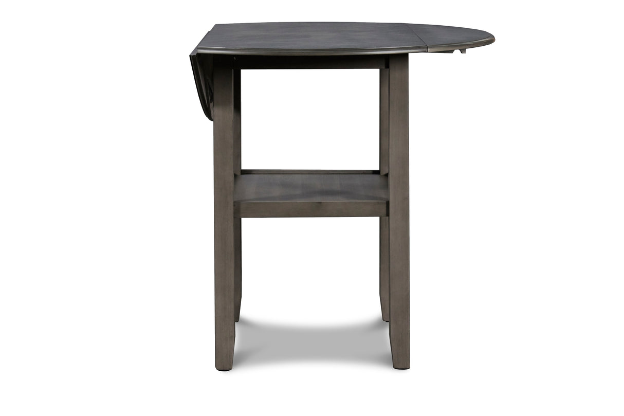 Gia 3 Pc 42" Counter Drop Leaf Table & 2 Chairs-Gray