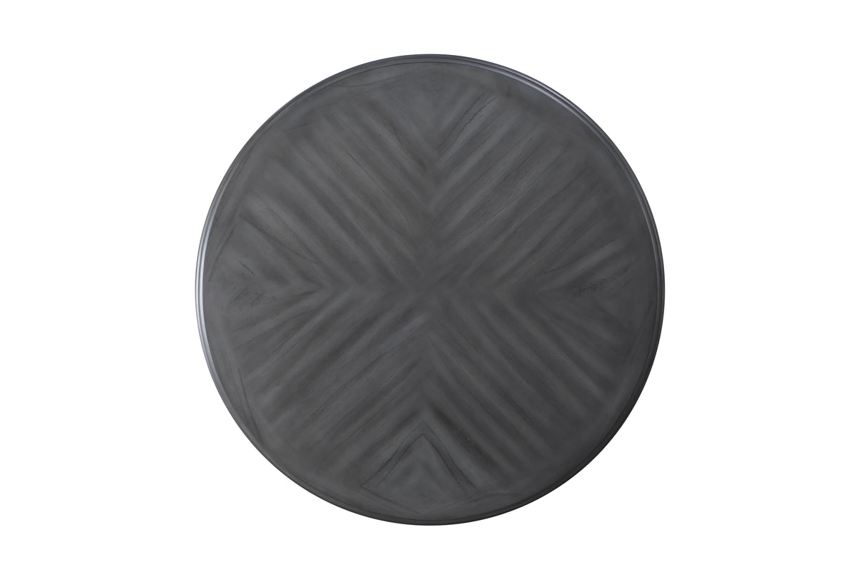 Gia 5 Pc 47" Round Dining Table & 4 Chairs-Gray