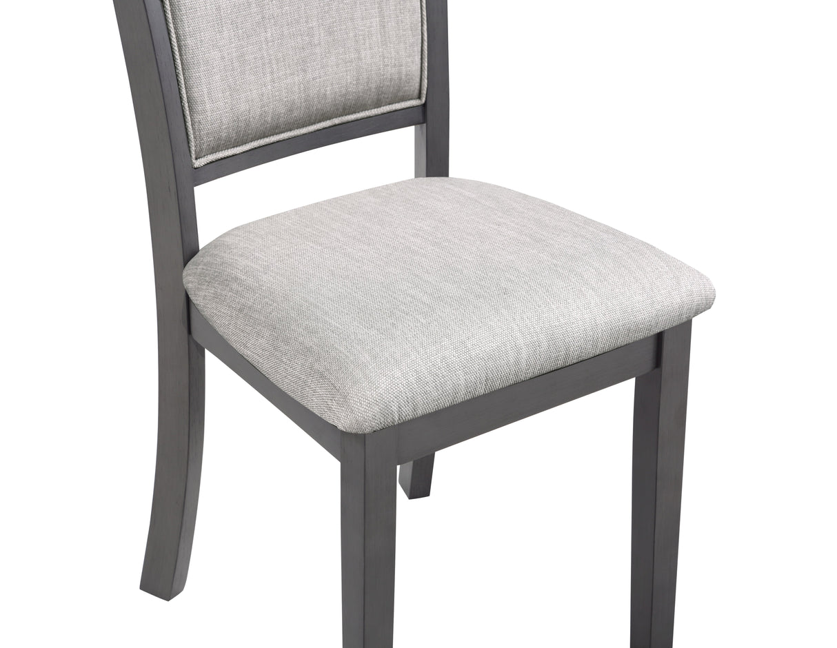 Amy 5 Pc 47" Round Dining Set-Gray