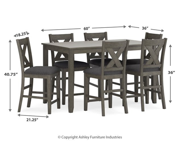 Caitbrook Counter Height Dining Table and Bar Stools (Set of 7) - galleria furniture outlet