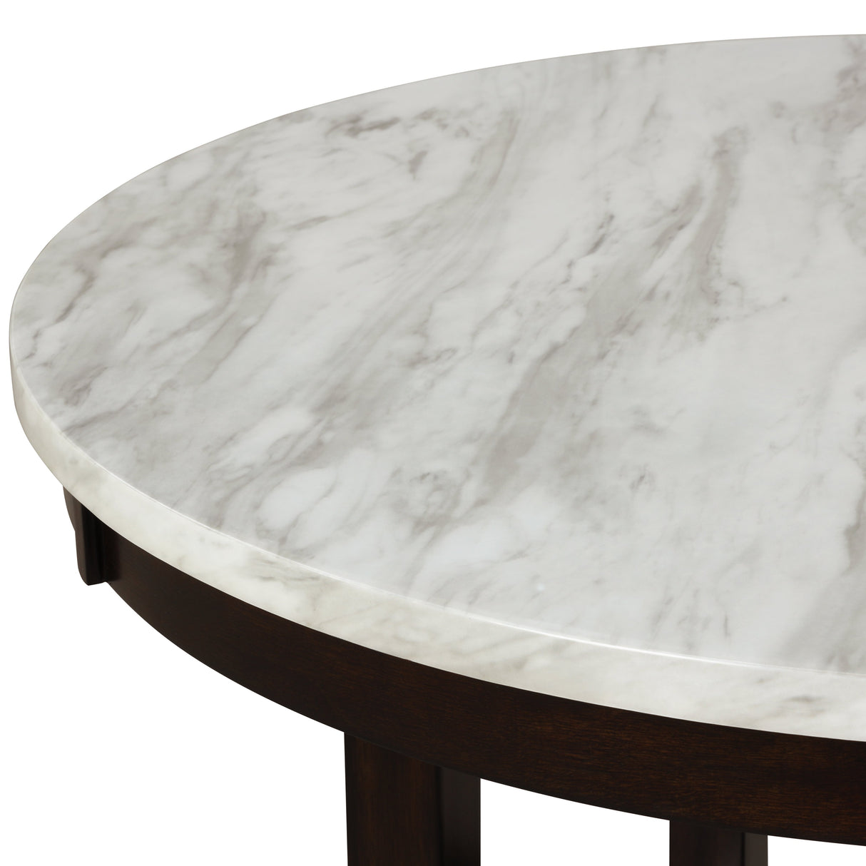 Celeste 48" Round Dining Table-Espresso/Faux Marble