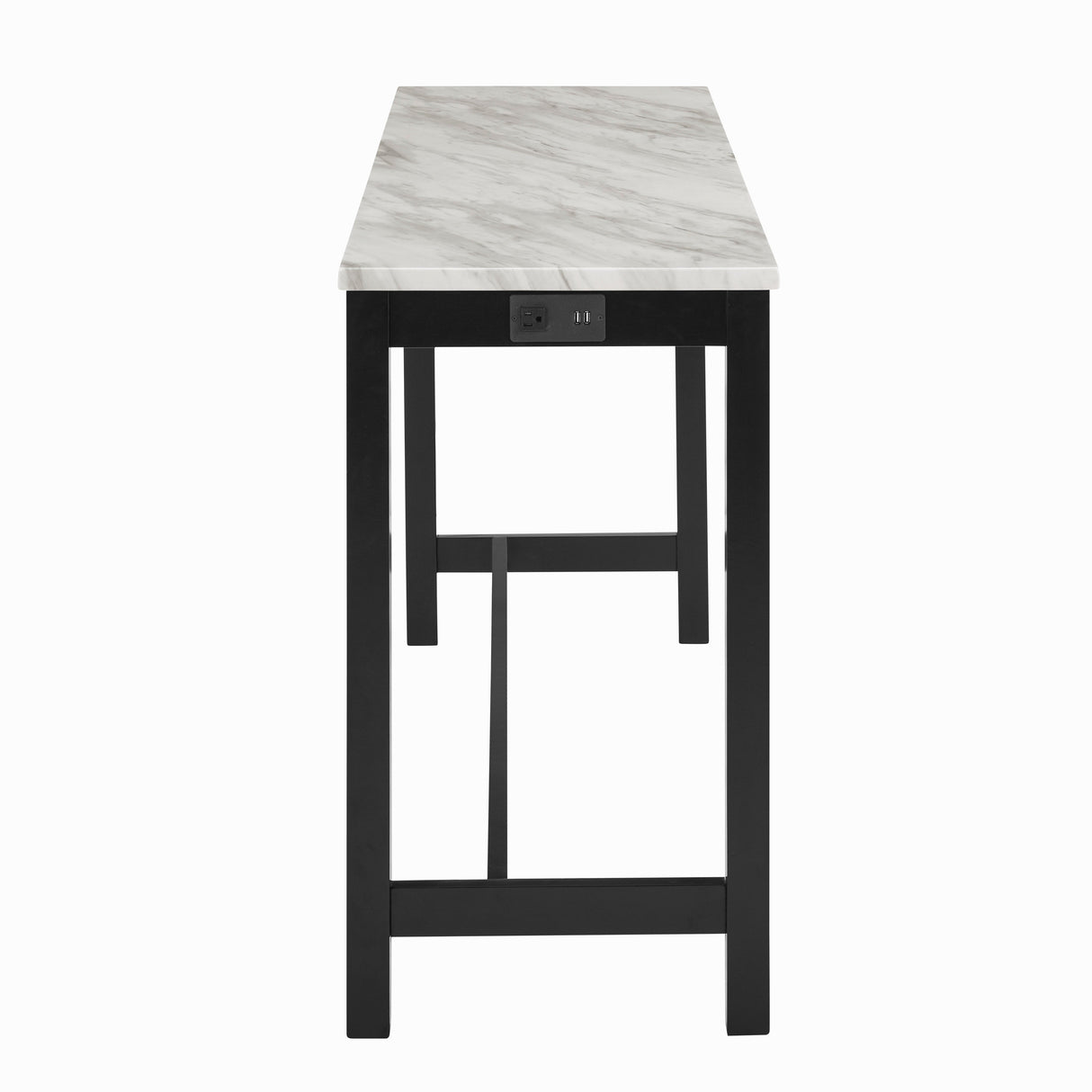 Celeste Theater Bar Table W/ 3 Stools-Gray