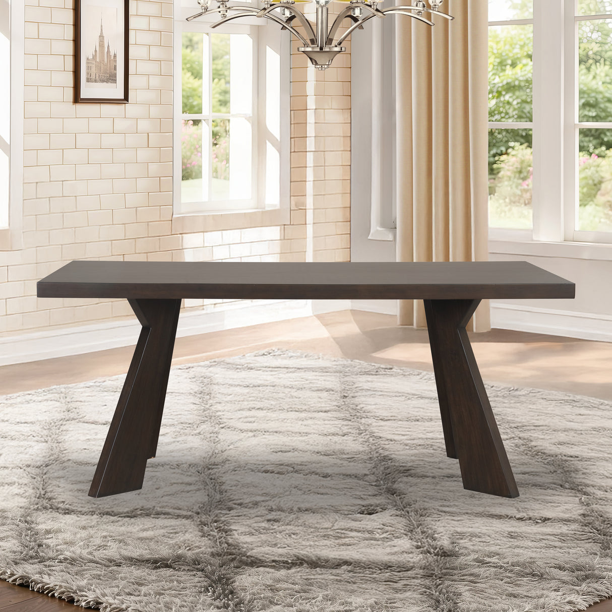 Chestnut Ridge 72" Dining Table-Brown