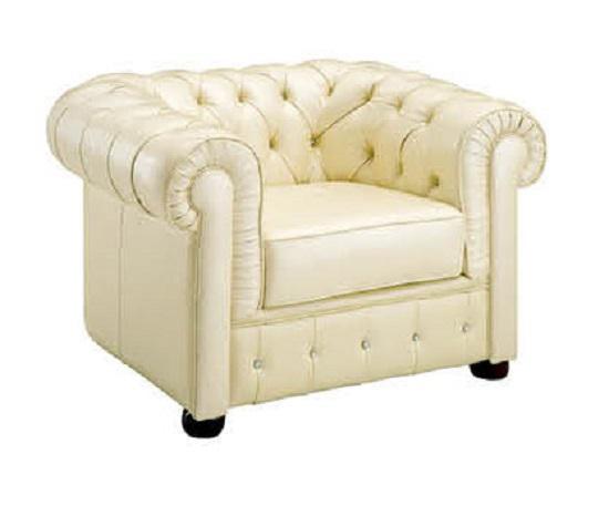 ESF Furniture 258 Living Room Chair in Ivory - galleria furniture outlet