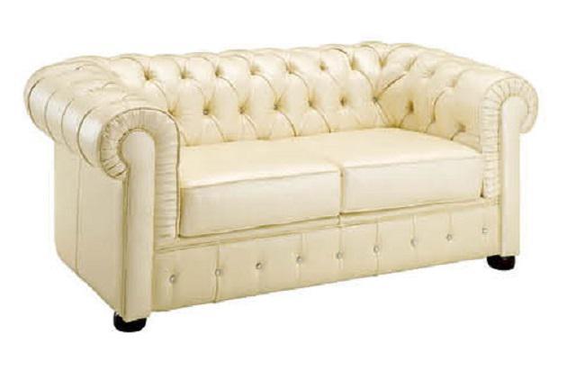 ESF Furniture 258 Loveseat in Ivory - galleria furniture outlet