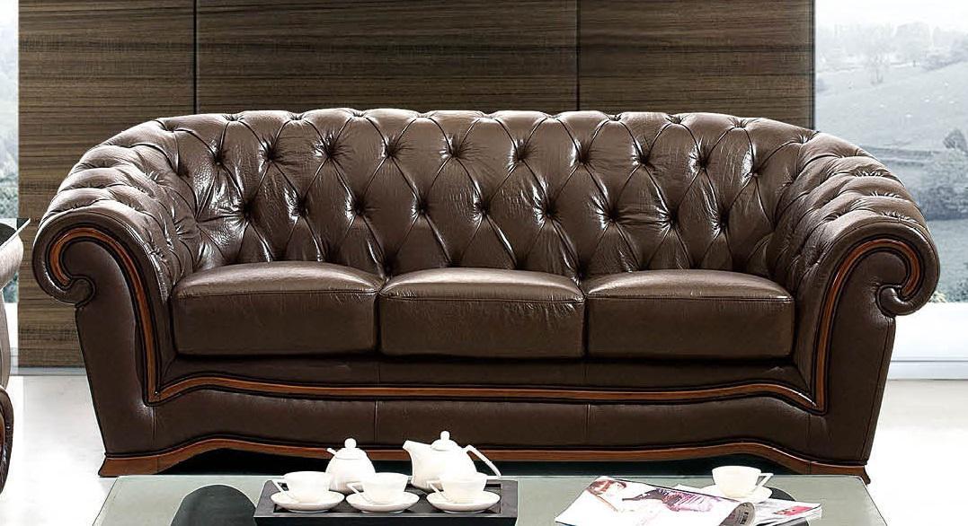 ESF Furniture 262 Sofa in Chocolate Brown - galleria furniture outlet