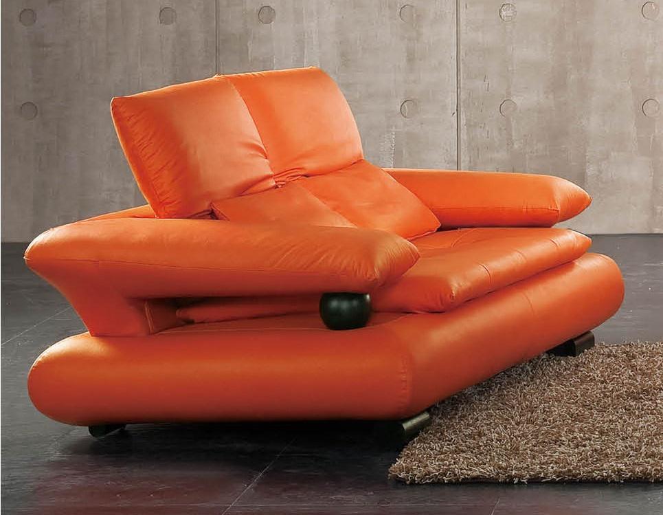ESF Furniture 410 Loveseat in Flare Orange - galleria furniture outlet