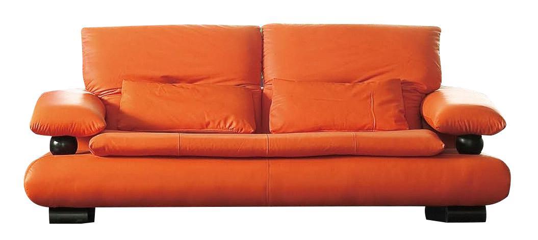 ESF Furniture 410 Sofa in Flare Orange - galleria furniture outlet