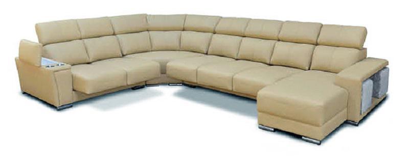 ESF Furniture 8312 Right Sectional w/Sliding Seat in Beige - galleria furniture outlet