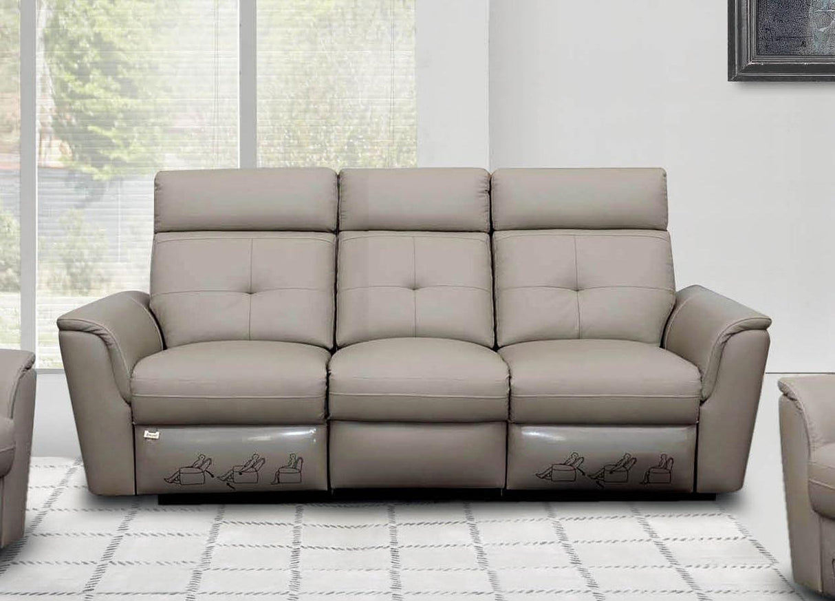 ESF Furniture 8501 Sofa w/ Recliners in Stone - galleria furniture outlet