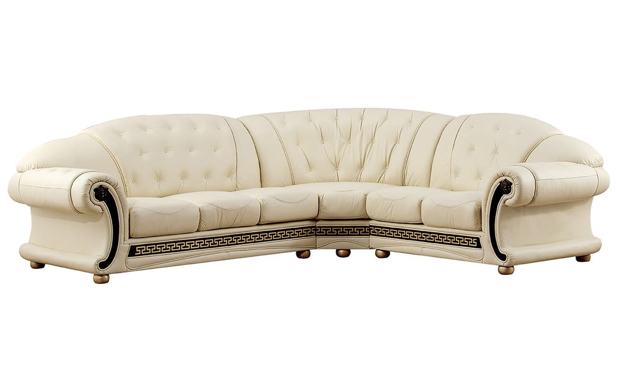 ESF Furniture Apolo Sectional Right Facing in Ivory - galleria furniture outlet