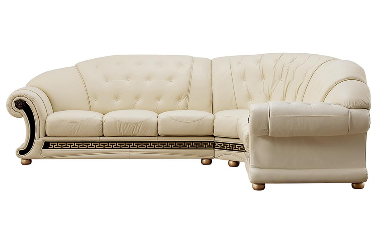 ESF Furniture Apolo Sectional Right Facing in Ivory - galleria furniture outlet