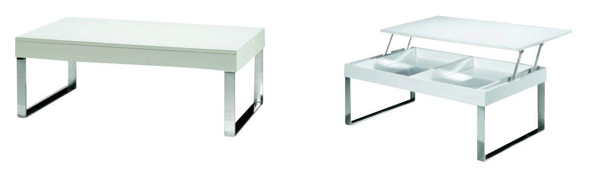 ESF Furniture J030 Coffee Table in White - galleria furniture outlet