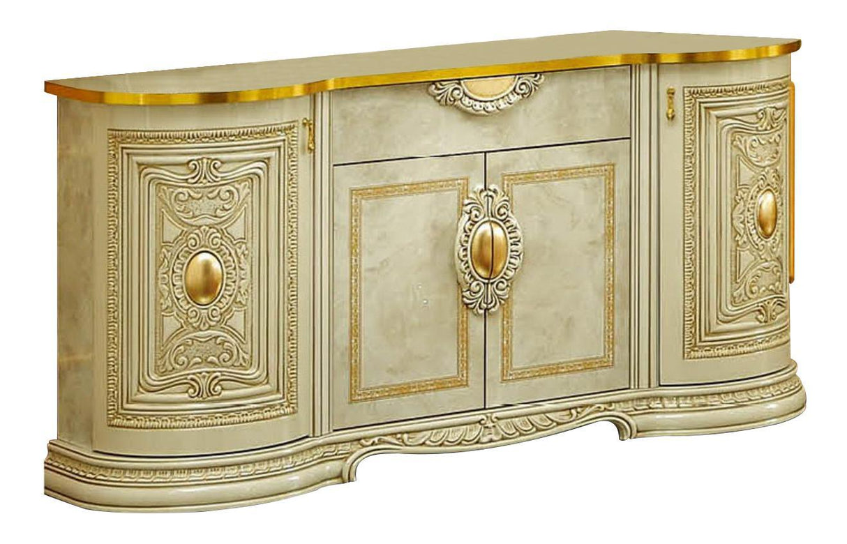 ESF Furniture Leonardo 4-Door Buffet in Ivory - galleria furniture outlet