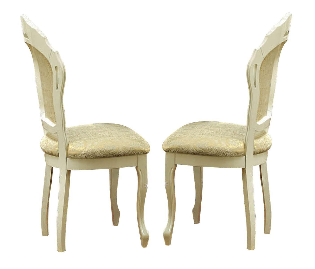 ESF Furniture Leonardo Side Chair in Ivory (Set of 2)