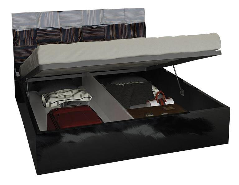 ESF Furniture Marbella King Platform with Storage Bed in Black