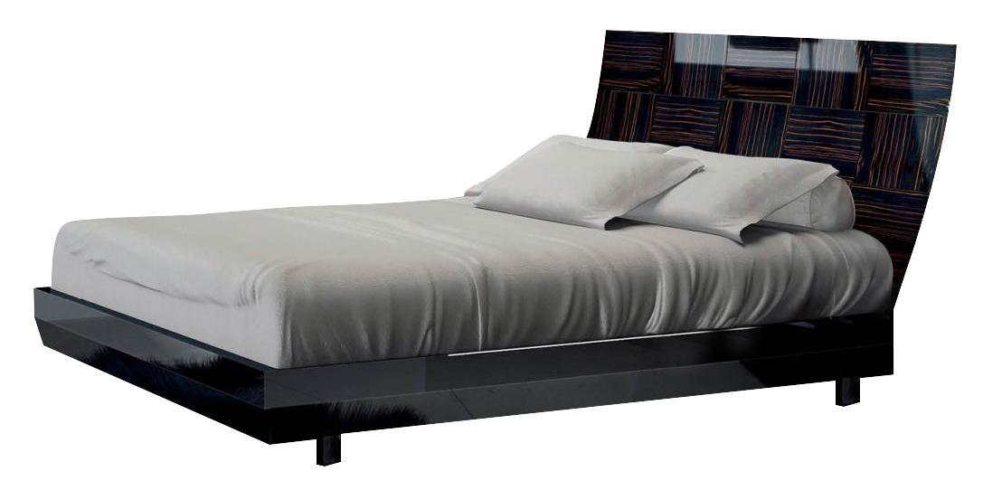 ESF Furniture Marbella Queen Platform Bed in Black - galleria furniture outlet
