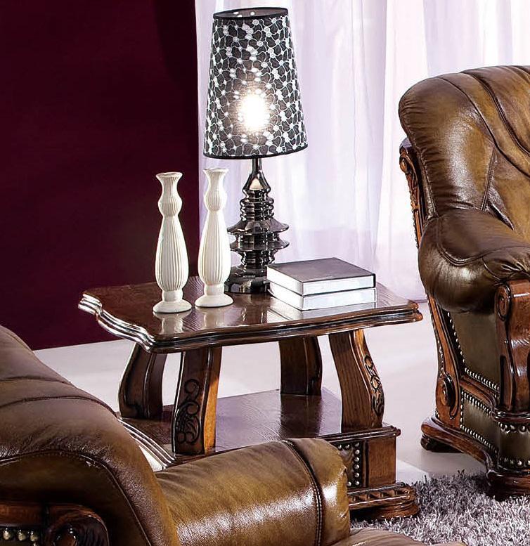 ESF Furniture Oakman End Table in Rich Brown