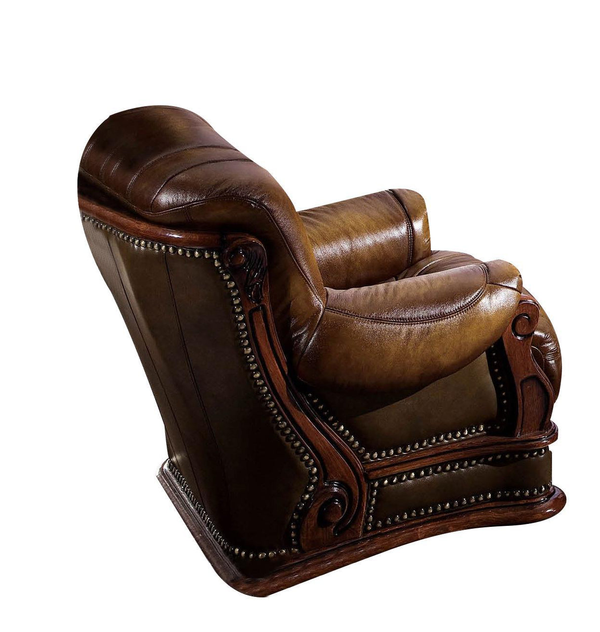 ESF Furniture Oakman Living Room Chair in Rich Brown - galleria furniture outlet