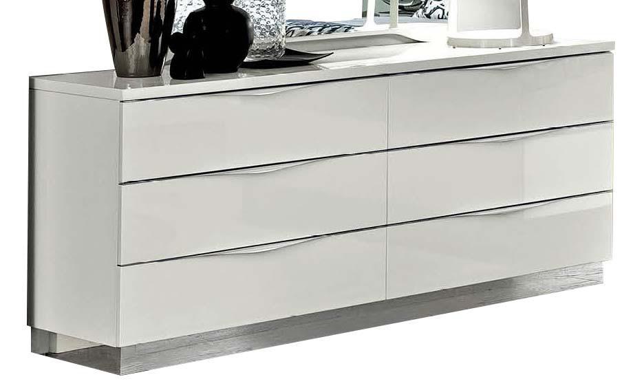 ESF Furniture Onda Double Dresser in White - galleria furniture outlet
