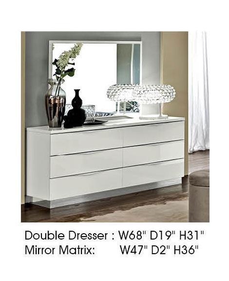 ESF Furniture Onda Mirror in White - galleria furniture outlet