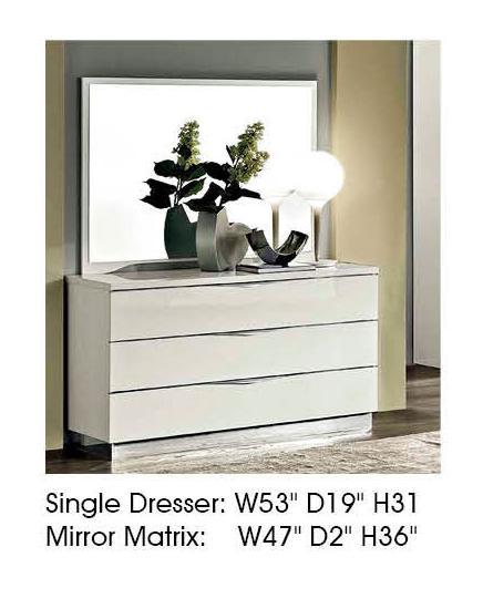 ESF Furniture Onda Single Dresser in White - galleria furniture outlet