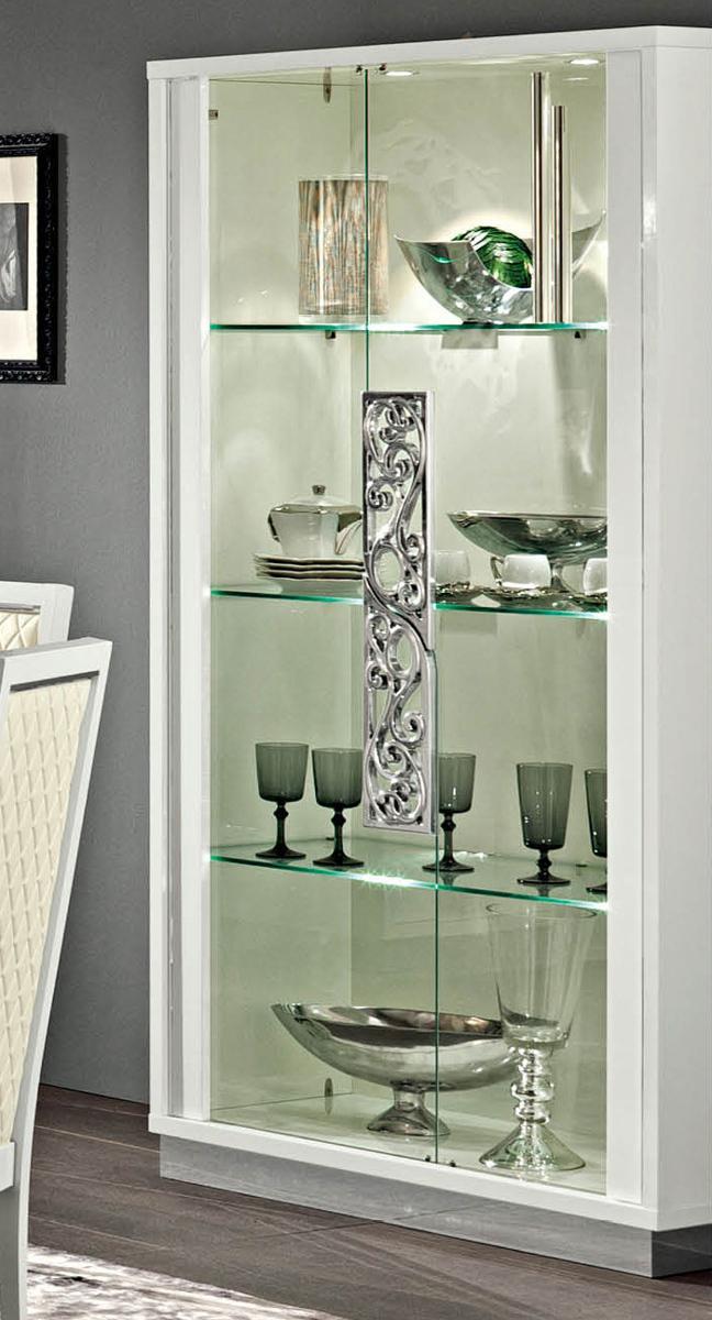 ESF Furniture Roma 2-Door China in White - galleria furniture outlet