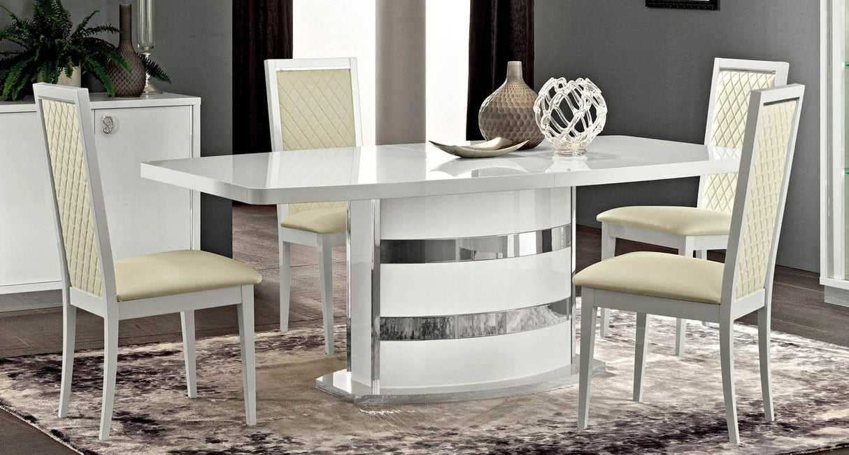 ESF Furniture Roma Dining Table in White - galleria furniture outlet