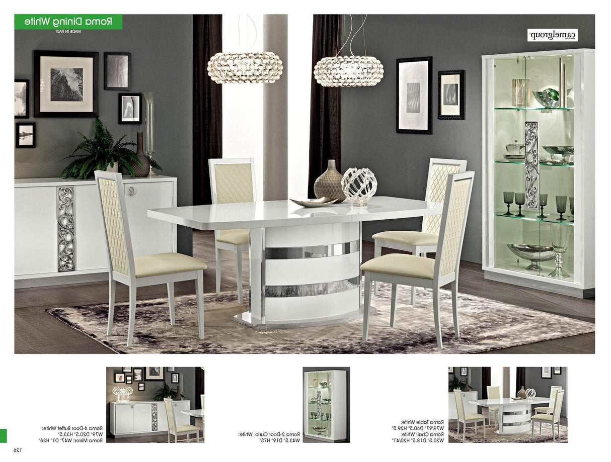 ESF Furniture Roma 4-Door Buffet in White - galleria furniture outlet
