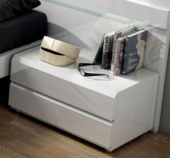 ESF Furniture Sara 2 Drawer Nightstand in White