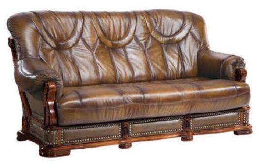 ESF Furniture Oakman Sofa w/ Sleeper in Rich Brown - galleria furniture outlet