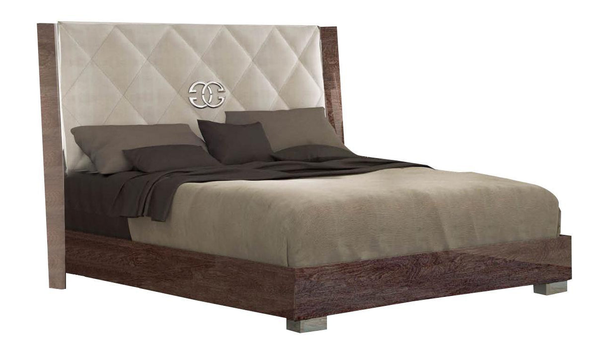 ESF Furniture Prestige Deluxe King Sleigh Bed in Cognac Birch