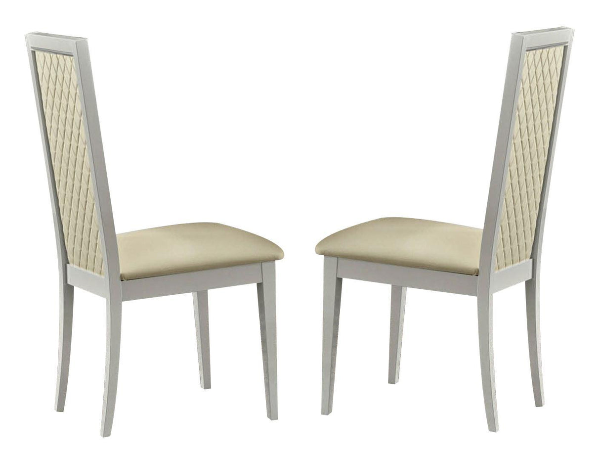 ESF Furniture Roma Side Chair in White (Set of 2)