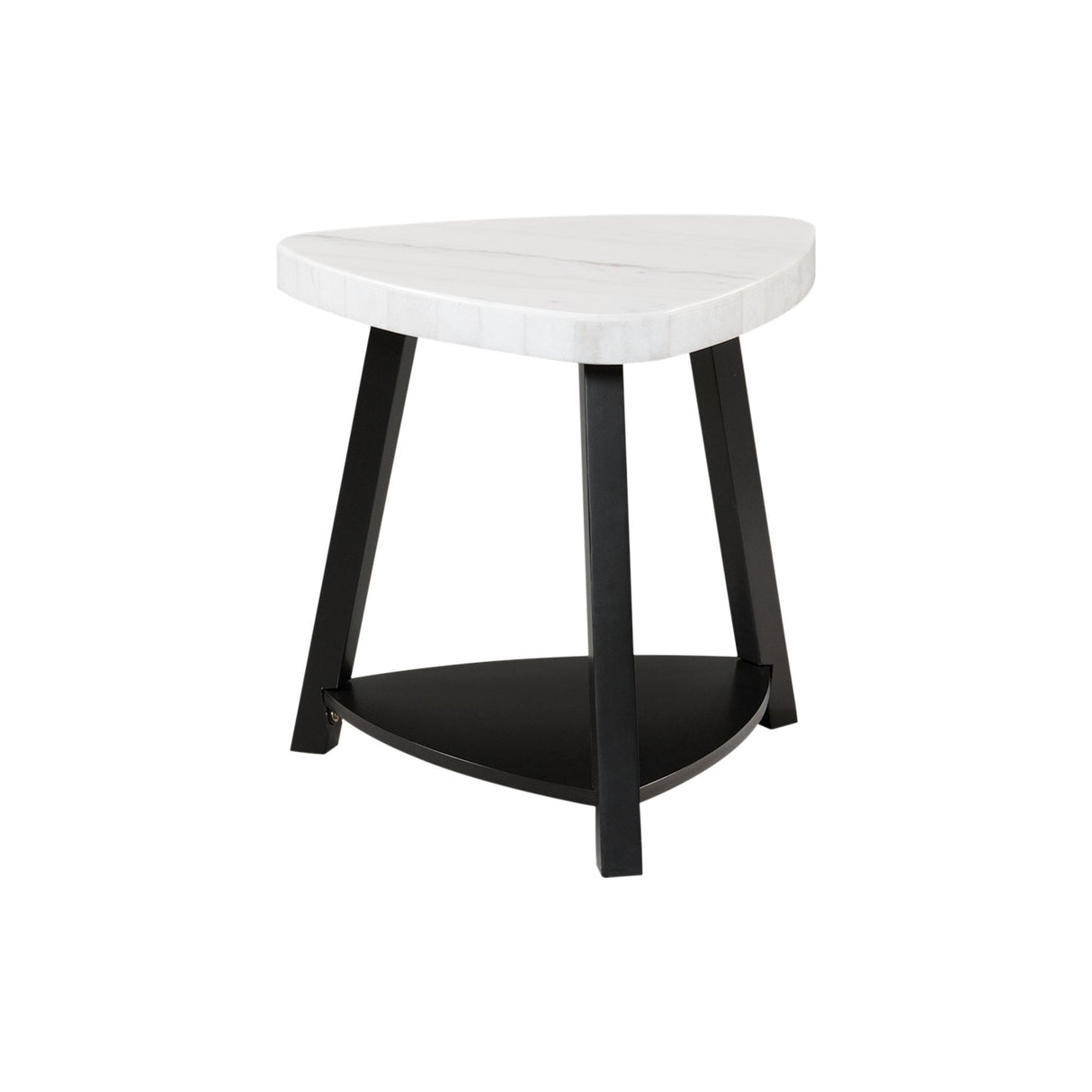 Trinity White Marble Top End Table